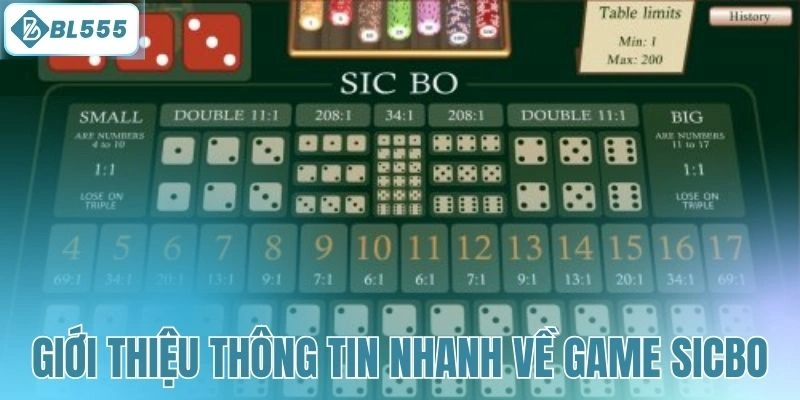Giới thiệu thông tin nhanh về game Sicbo
