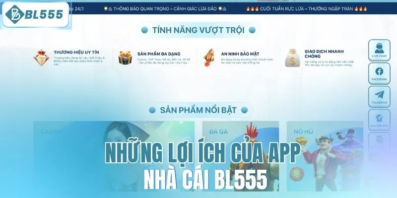 Những lợi ích của app nhà cái BL555